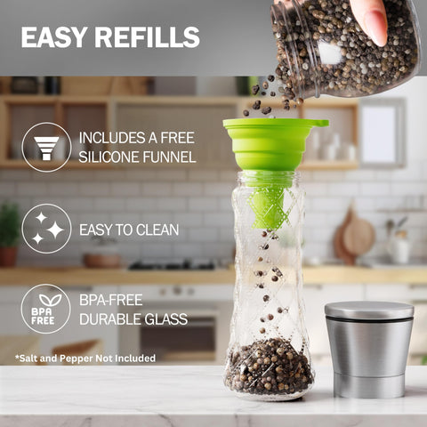 HOME EC sealed stainless steel lid keeps spices dry and flavorful.