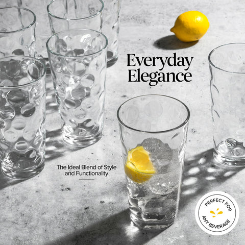 Bar-grade glassware feel for home bars and cafes.