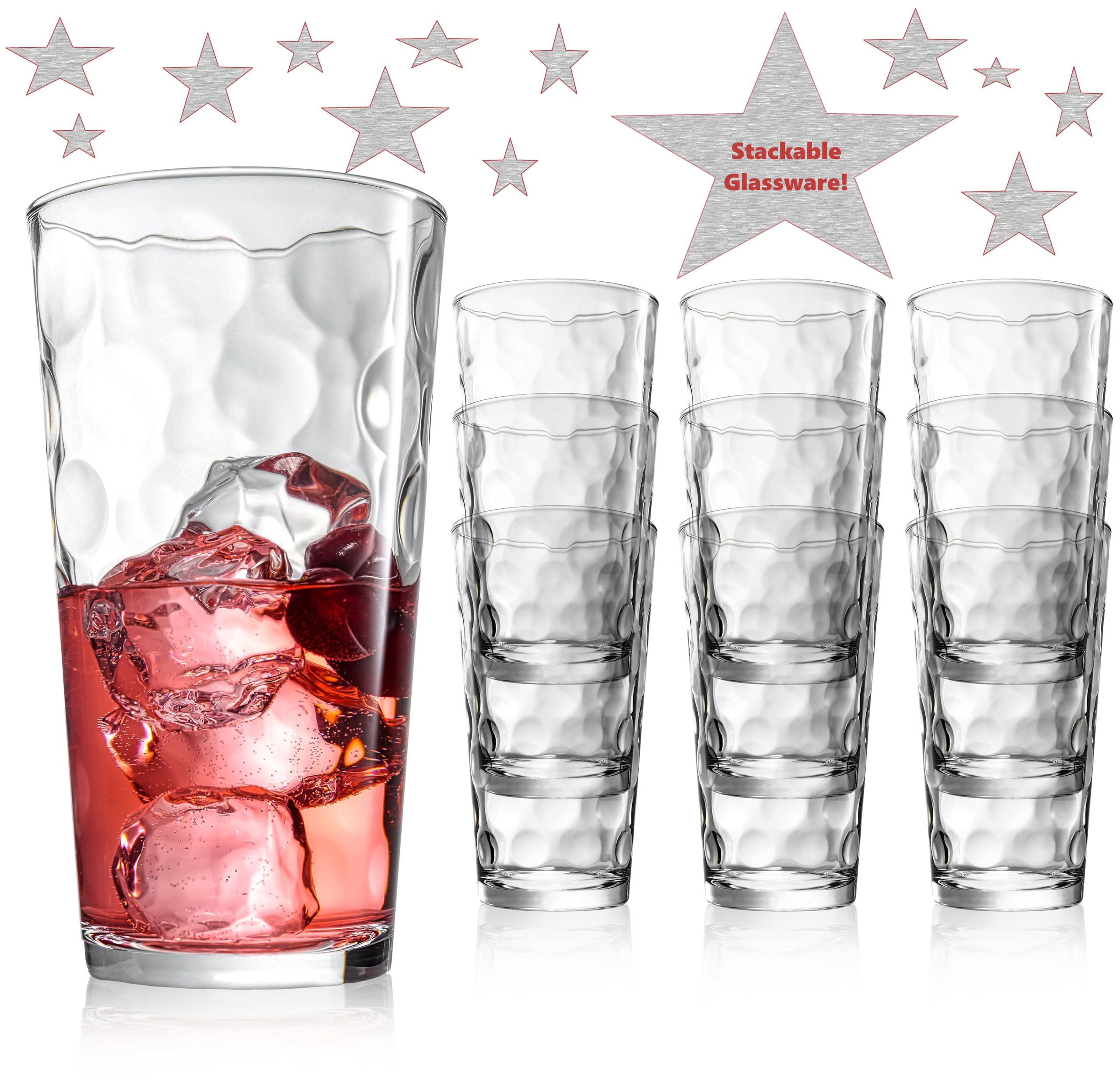 Versatile highball glass used for cocktails, juice, and iced tea by Home Essentials Beyond.