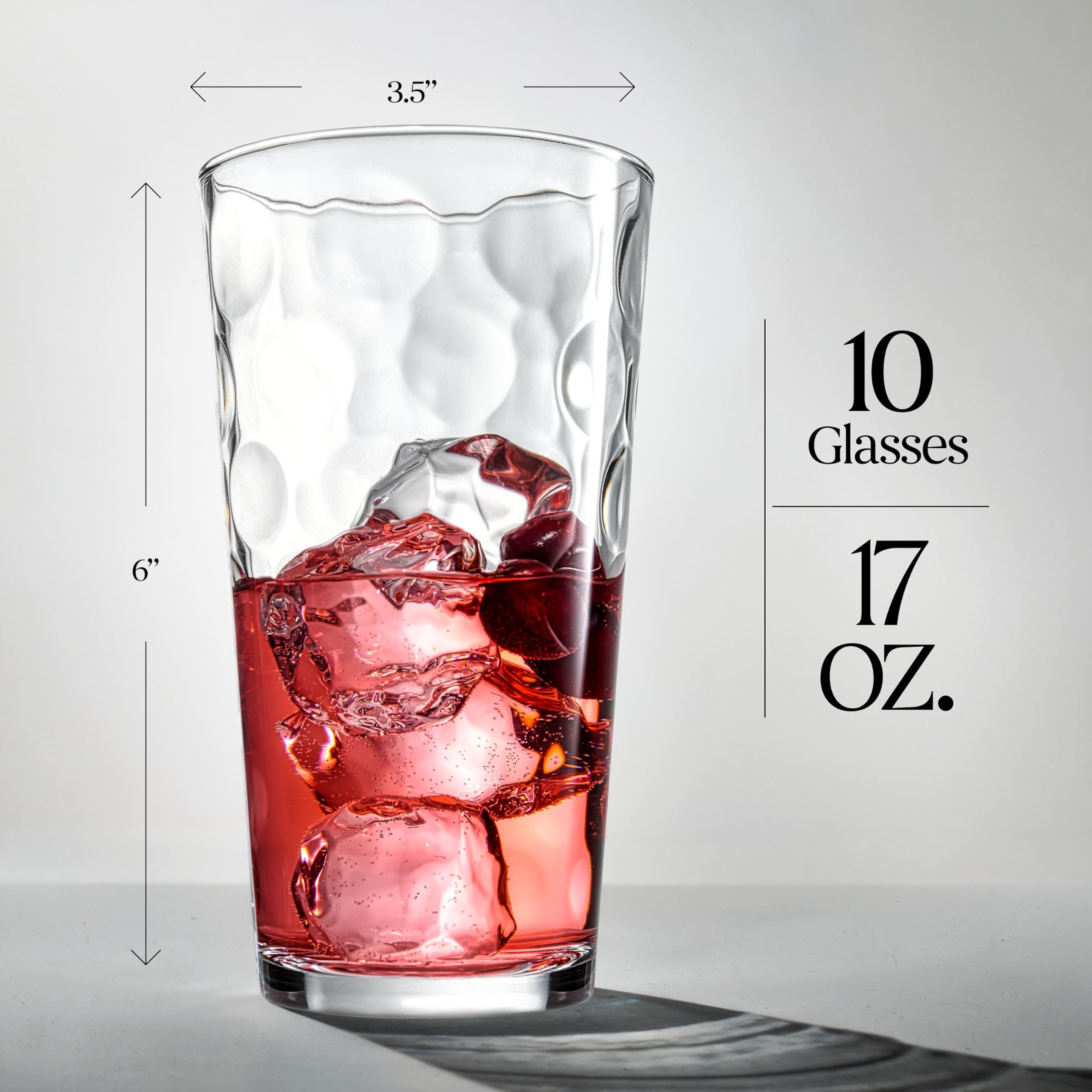 Dishwasher-safe highball glass by Home Essentials Beyond for easy care.