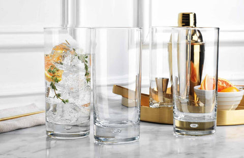 Home Essentials & Beyond elegant clear glass for indoor and outdoor dining.