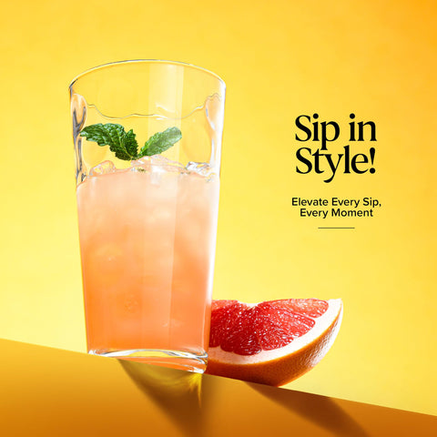 Home entertaining with Home Essentials Beyond highball glasses set.