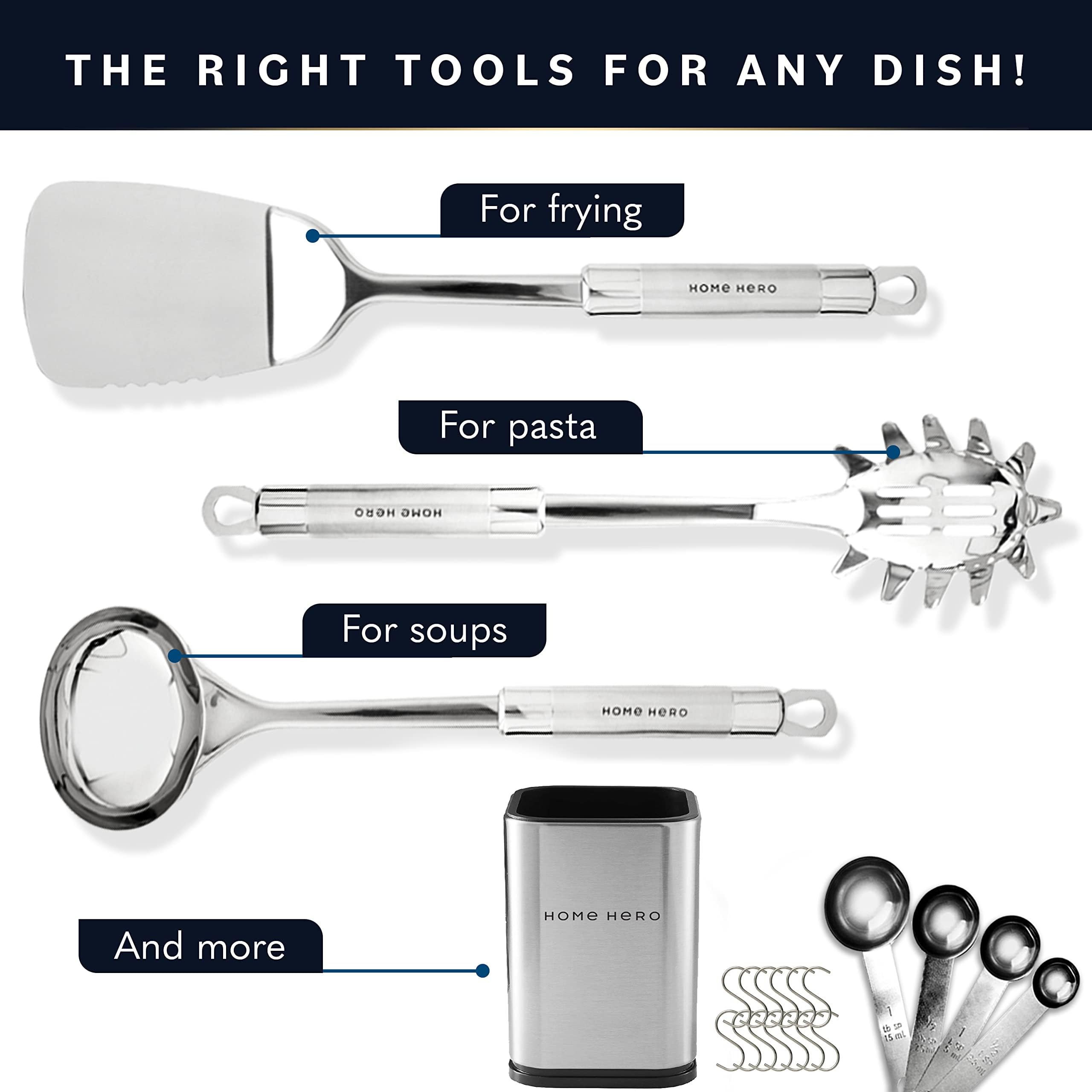 Home Hero silicone-tipped tools close-up highlighting heat resistance in action