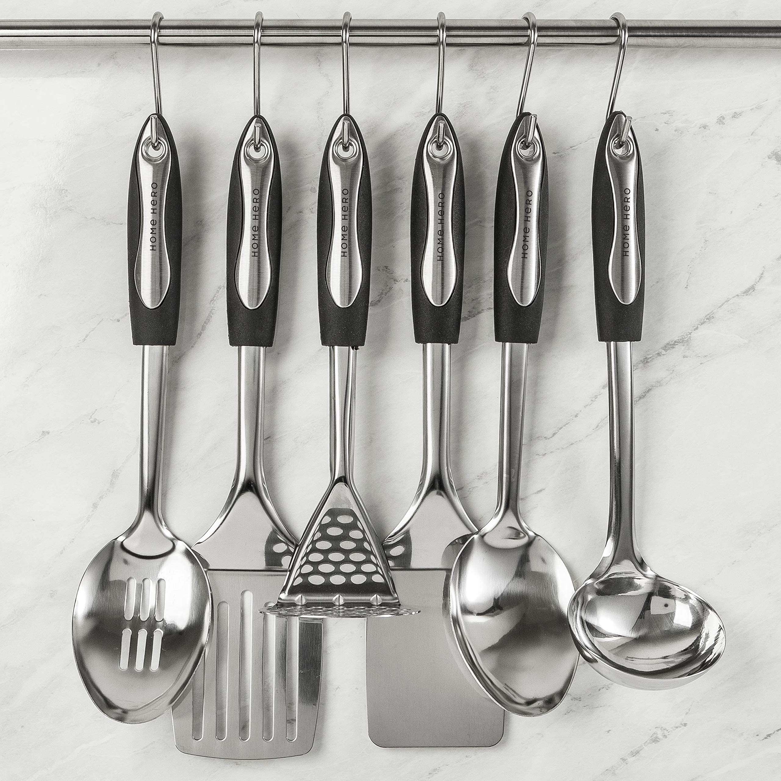 Home Hero 41-piece kitchen set displayed on a busy countertop.