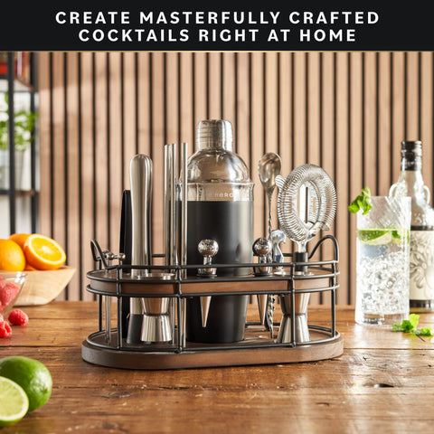 Home Hero bar tools set arranged for quick, precise cocktail prep.