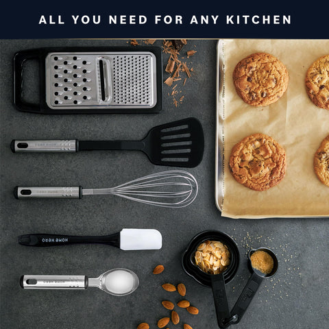 Home Hero nylon-head spatulas protect non-stick cookware during sautéing and turning.