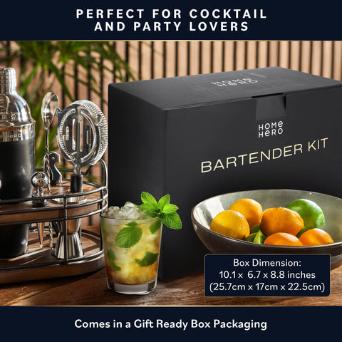 Home Hero party-ready cocktail kit arranged for entertaining guests.