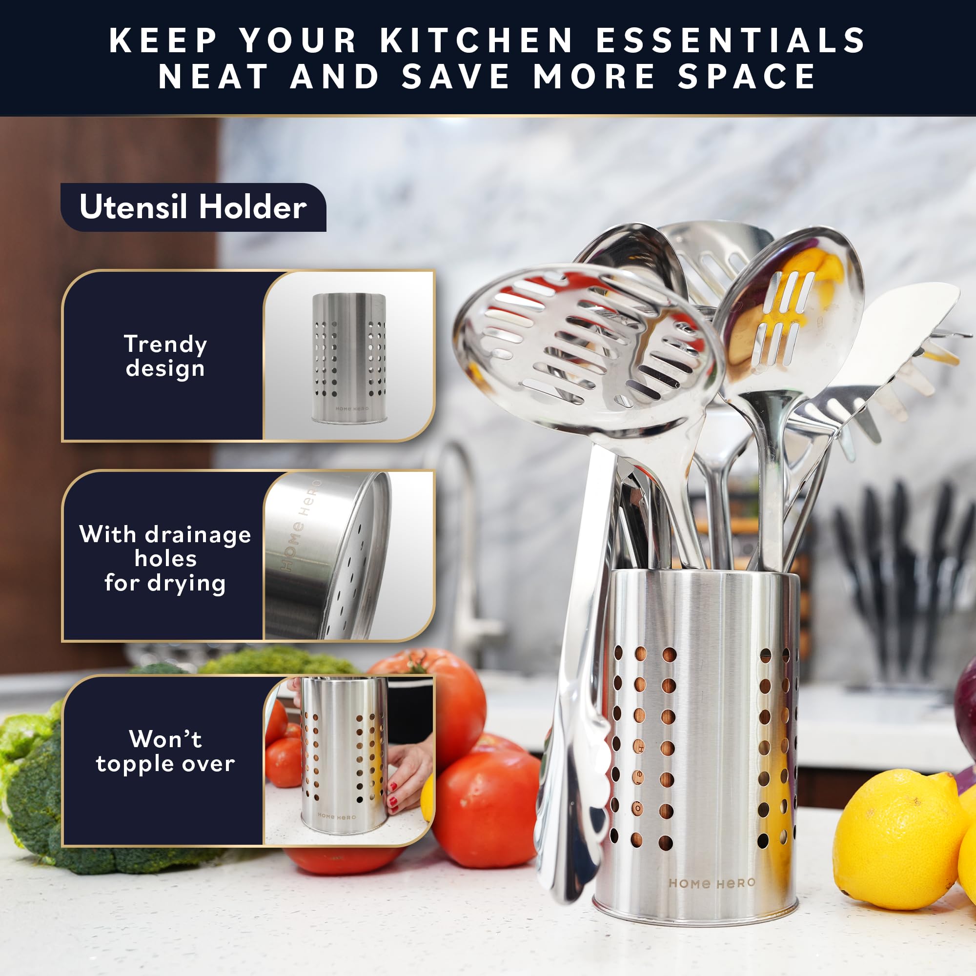Home Hero pasta spoon helps serve pasta with precision.