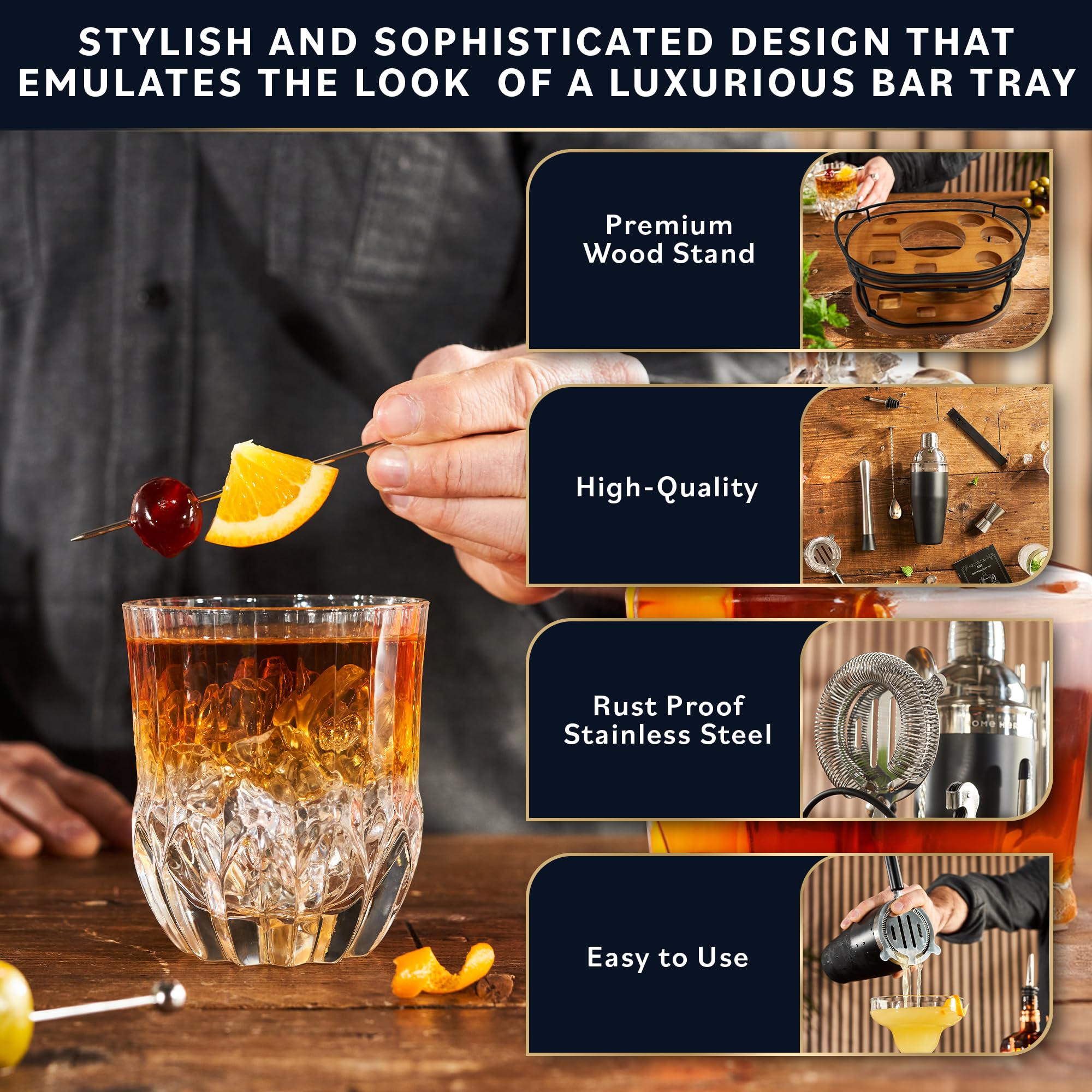 Home Hero recipe book included to guide ten cocktail creations.
