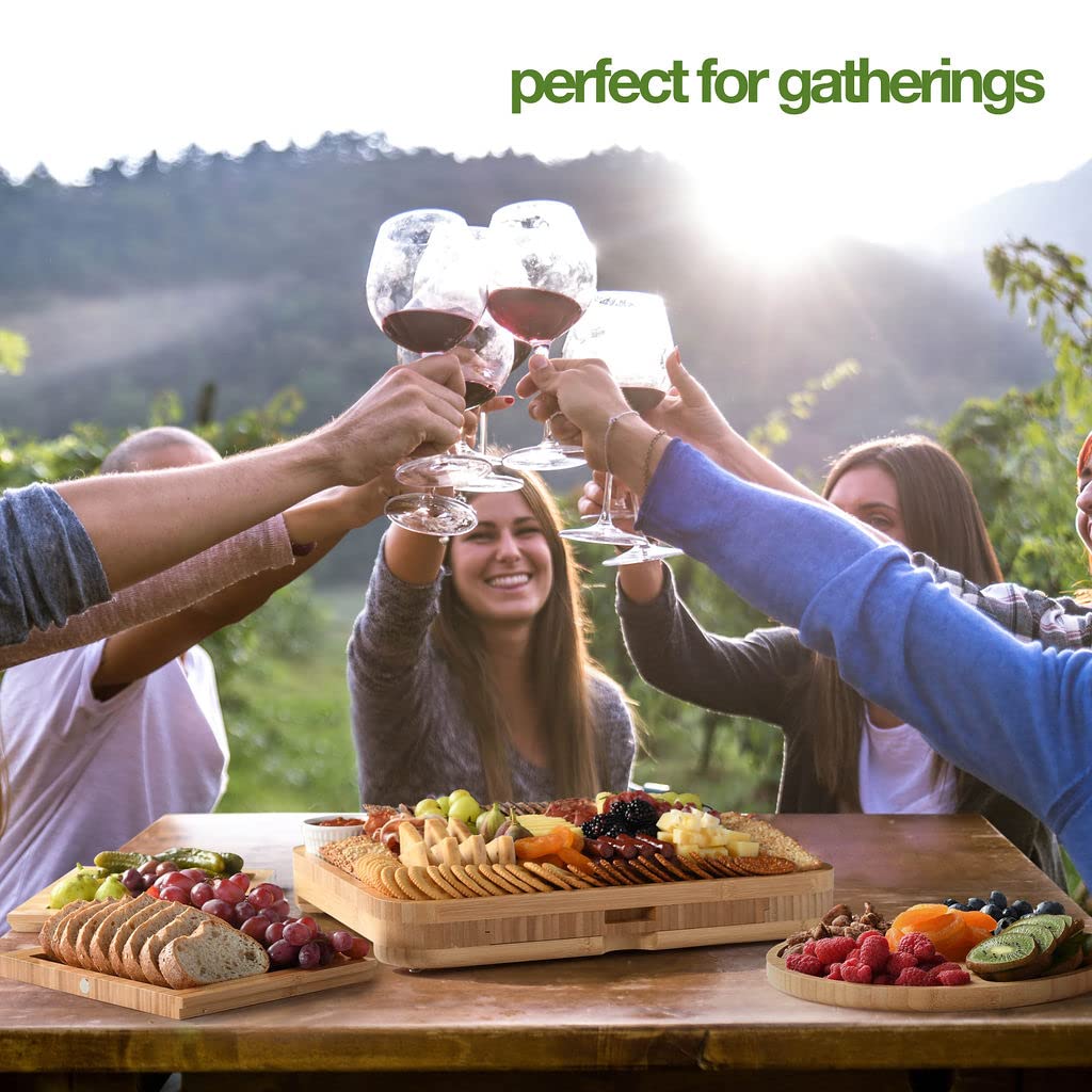 HOME IT charcuterie trays provide organized serving space