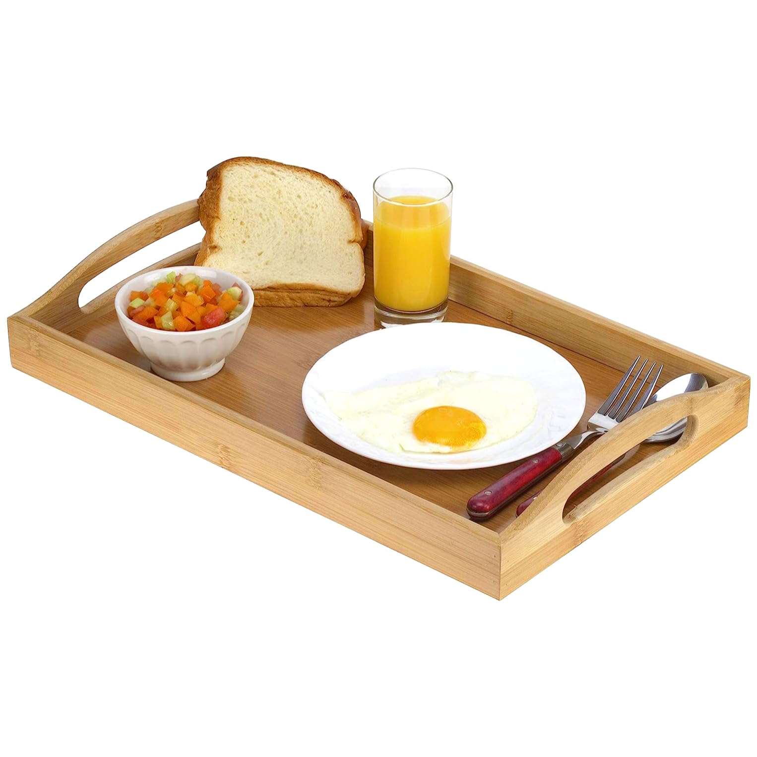 HOME IT tray measures 10.25 x 16.5 inches for versatile serving.