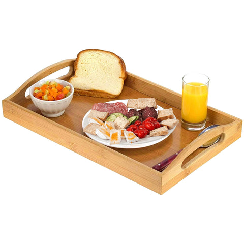 HOME IT bamboo tray adds natural decor to any room.