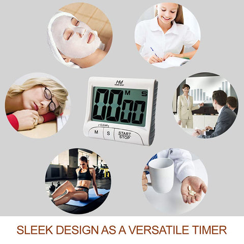 HOME MOST timer with retractable stand placed on a desk