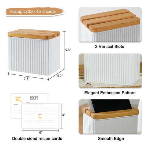 HOME PALETTE fits up to 250 four-by-six cards for expanding recipe collections