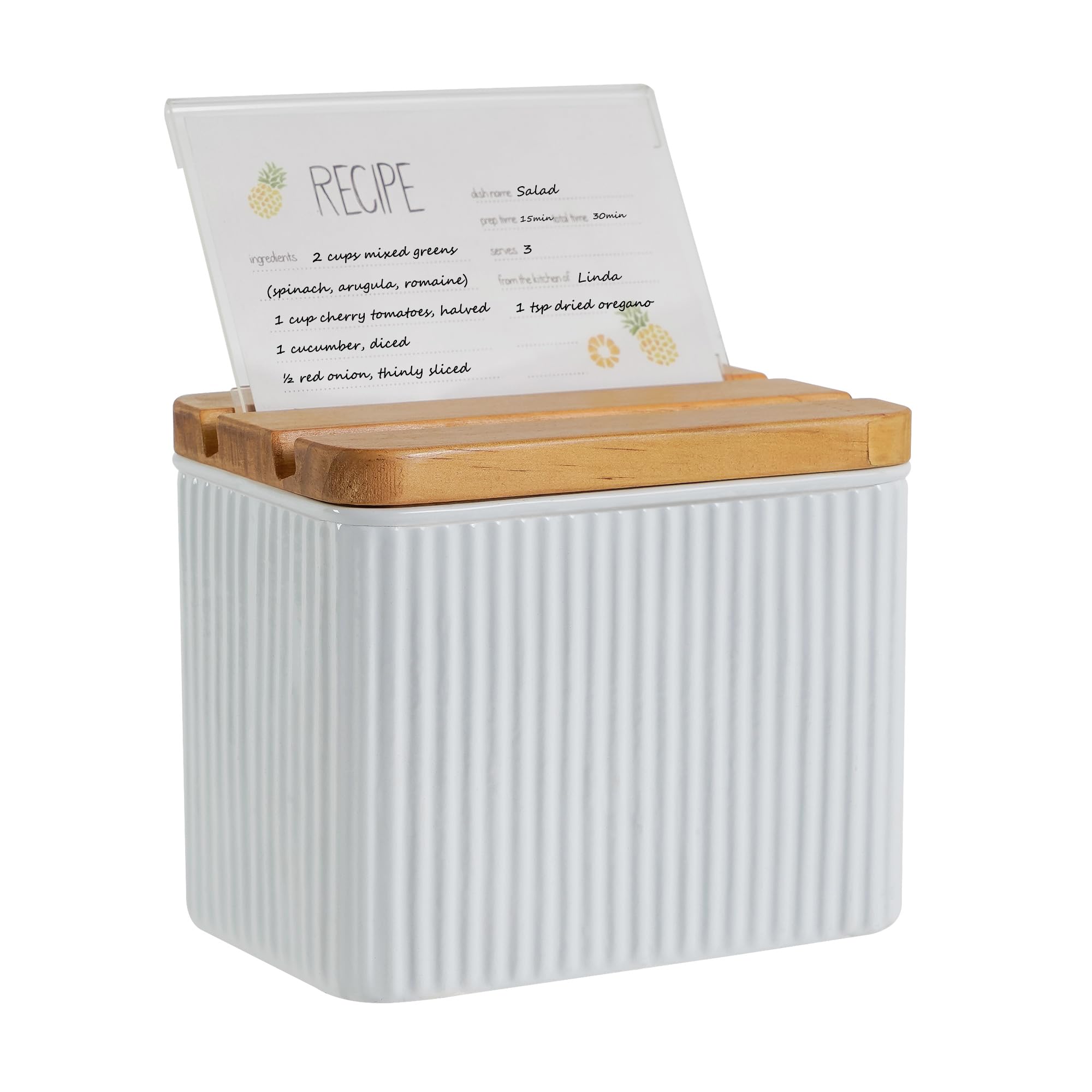 HOME PALETTE recipe box with complete set for organized kitchen storage and quick access to recipes