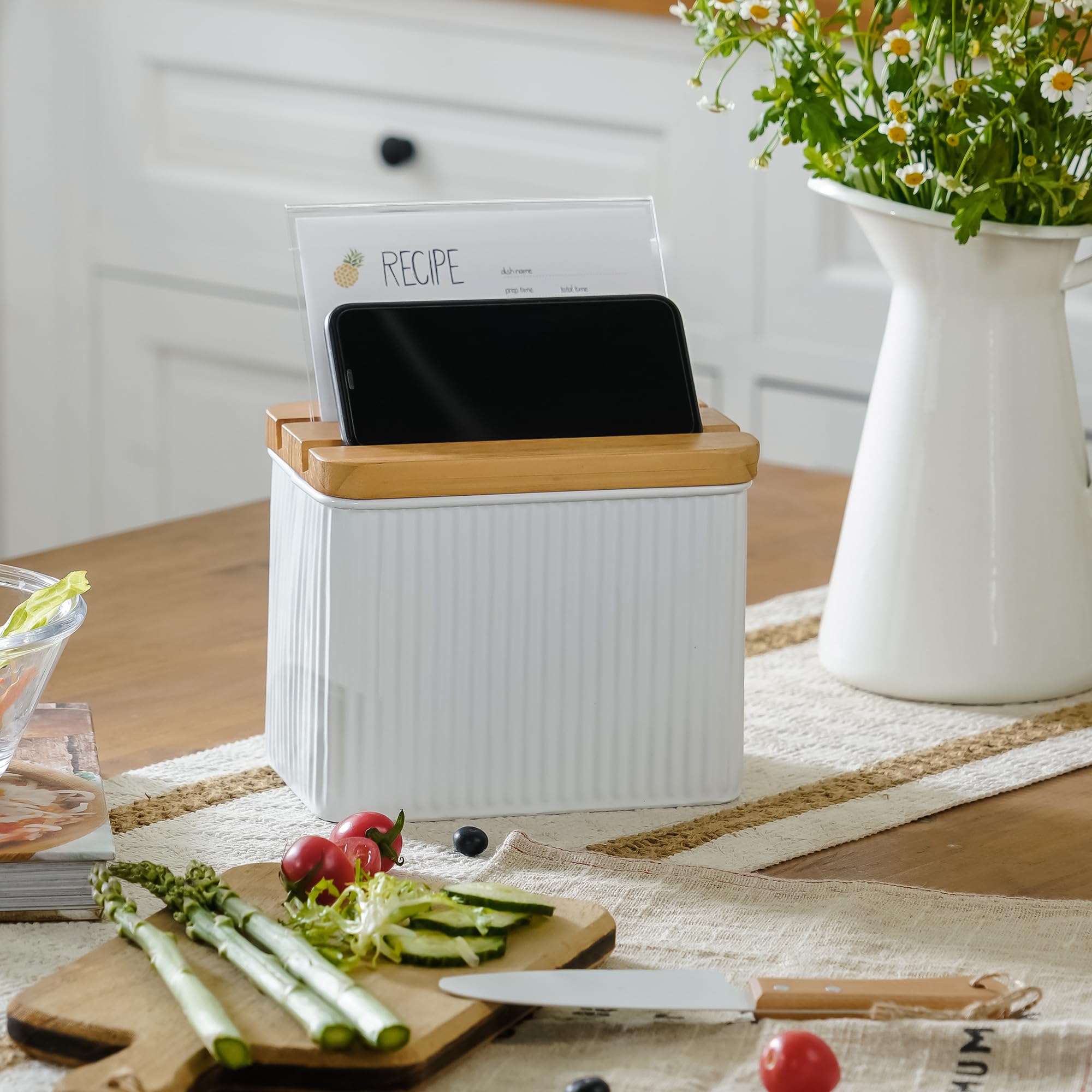 HOME PALETTE dividers and cards organize recipes by category for fast retrieval