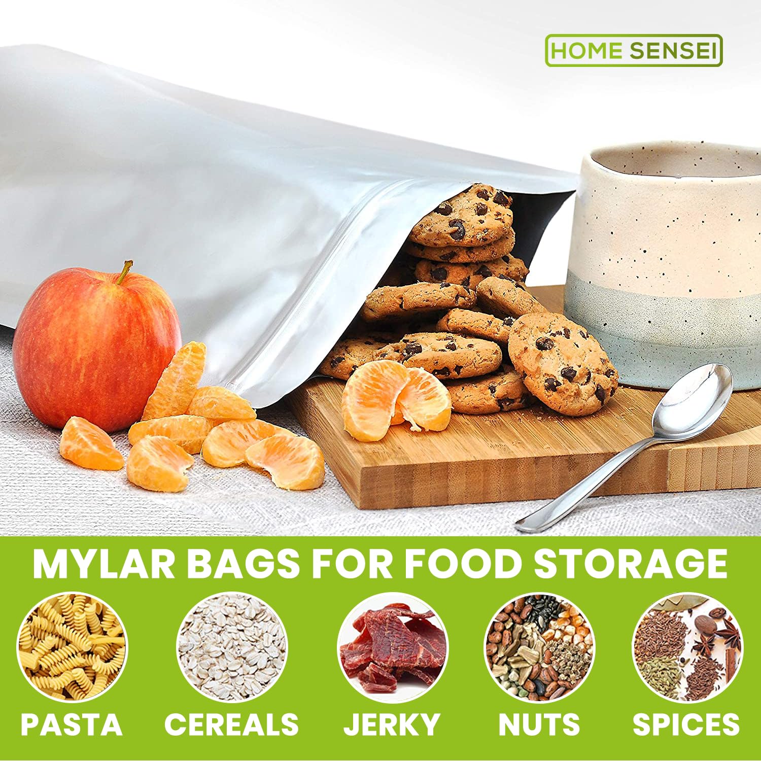 Home Sensei stand-up gusset design helps organize pantry space