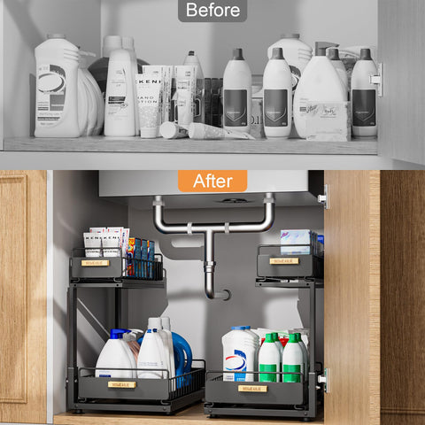 HOMEAILIE fits 11–18 inch deep cabinets for versatile installation.