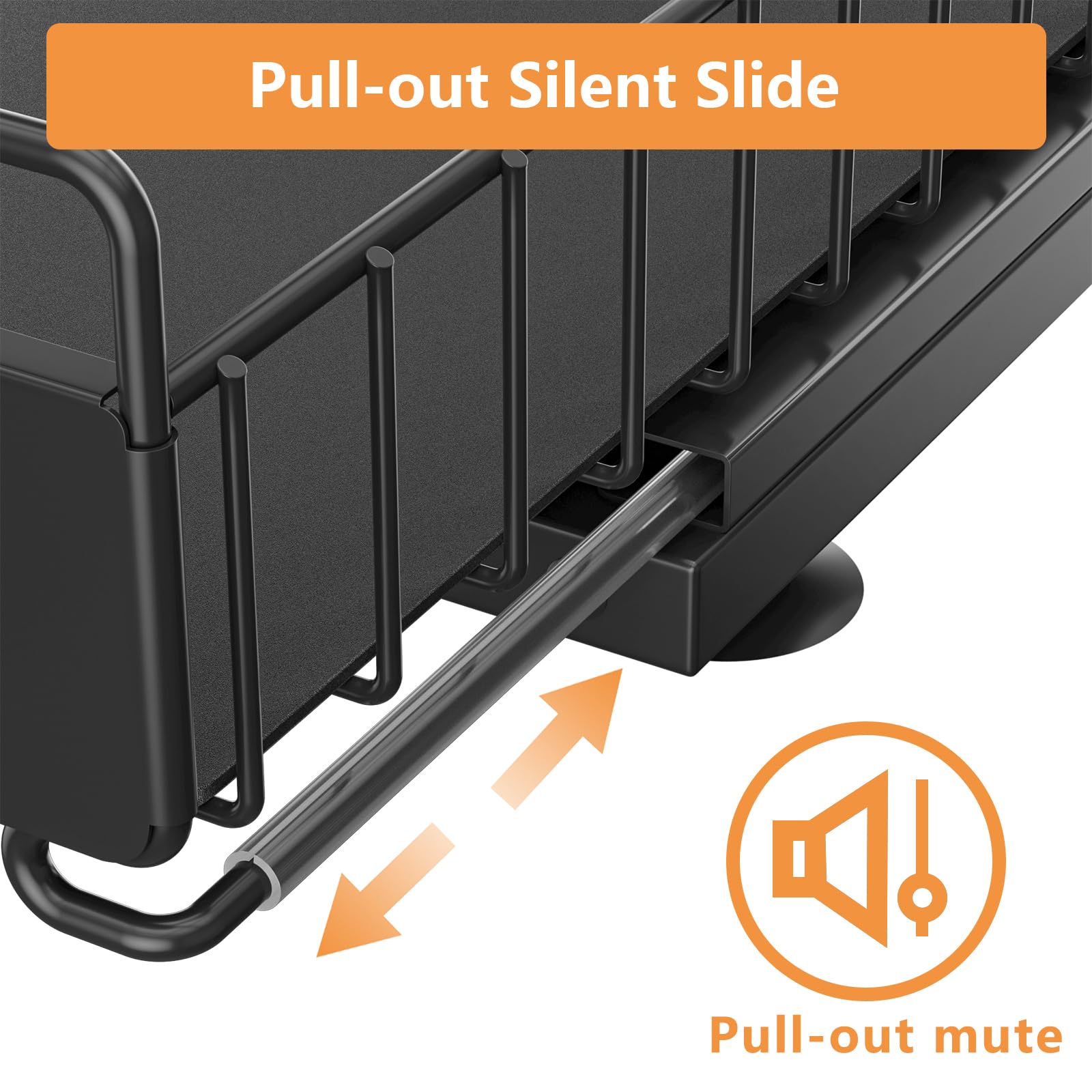 All-metal frame of HOMEAILIE provides durable support for stored items.