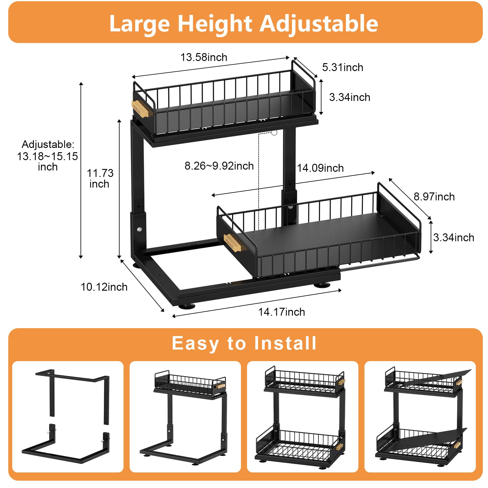 HOMEAILIE mounting options provide suction, tape, and screws for flexible installation.