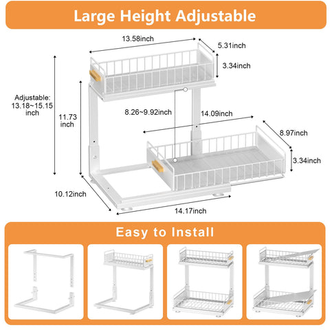 HOMEAILIE organizer with three mounting options for versatile installation.