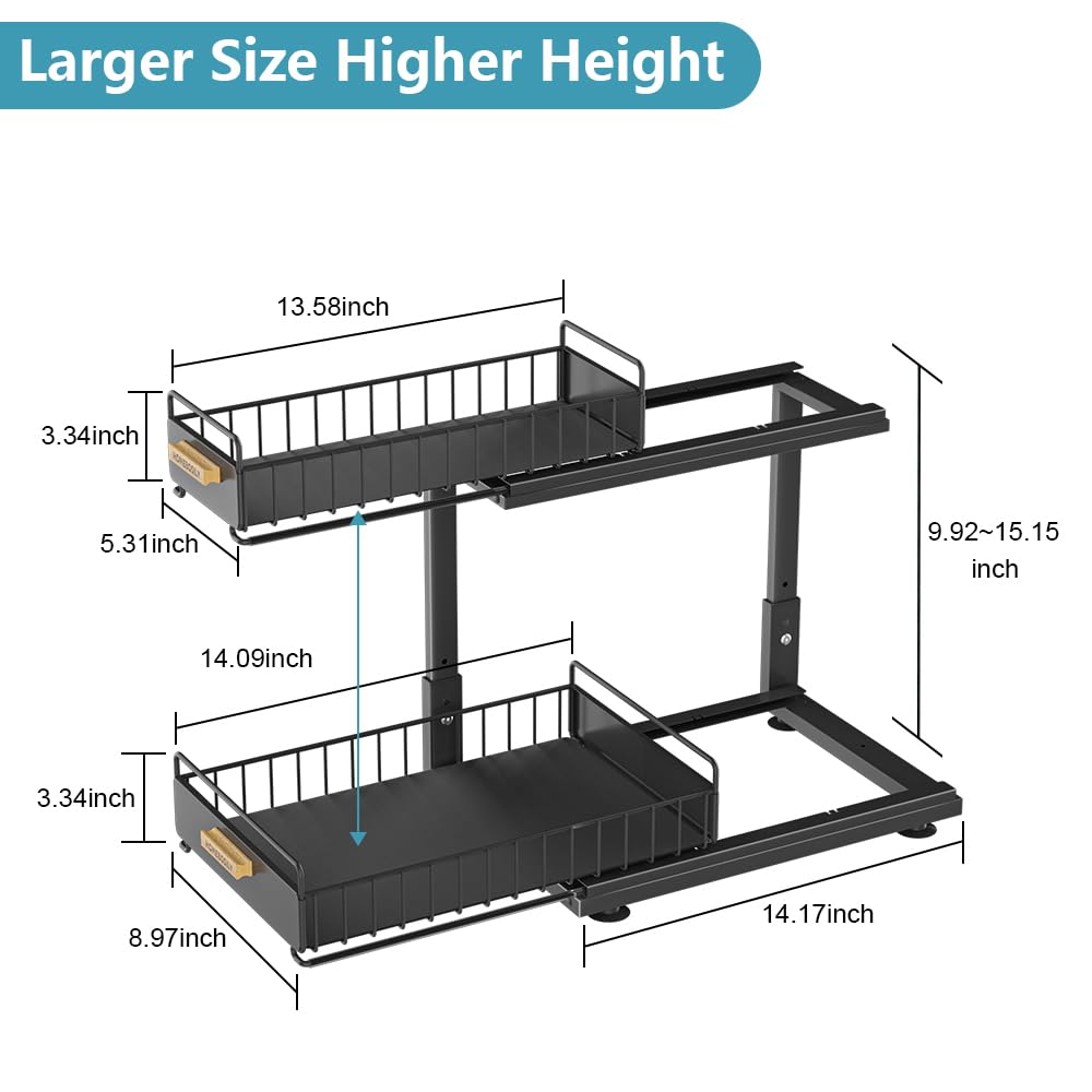 HOMEBOSILY compact footprint maximizes vertical space under sinks.