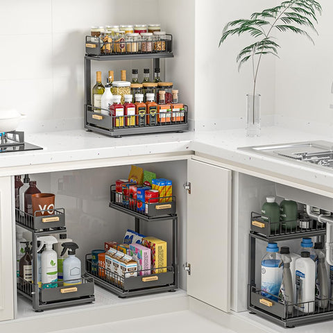 HOMEBOSILY durable metal shelf supports heavy items while staying stable.