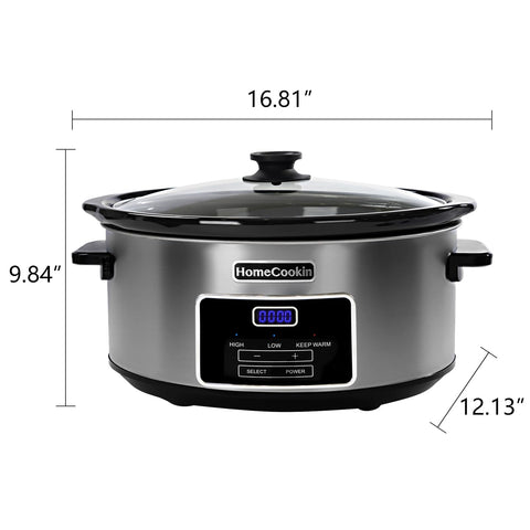 HOMECOOKIN 8-Quart pot insert in dishwasher-safe configuration.