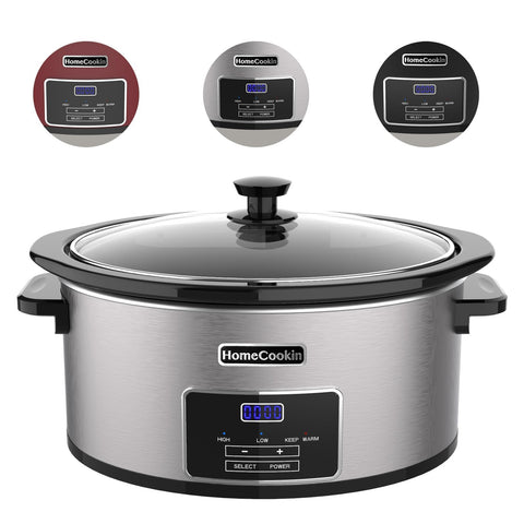 HOMECOOKIN 8-Quart unit with keep-warm function in use.