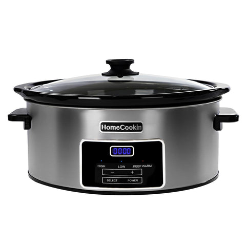 HOMECOOKIN 8-Quart slow cooker top view showing large capacity for family meals.