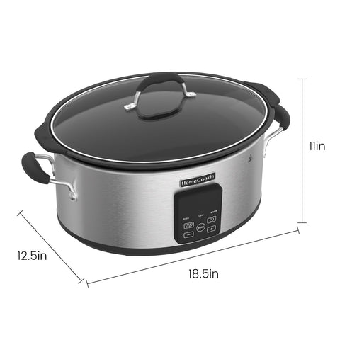 HOMECOOKIN removable oval pot for easy serving and cleanup.