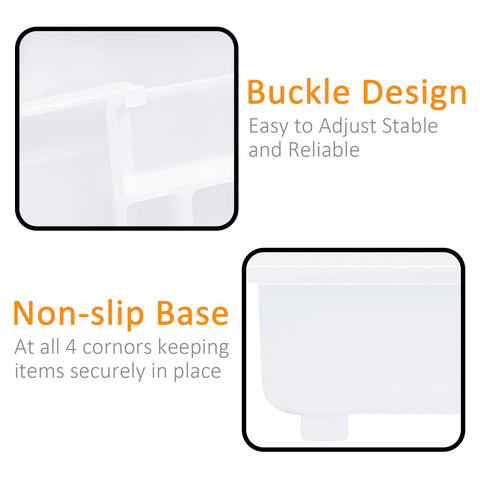 Homecor 9-compartment layout helps categorize utensils and tools.