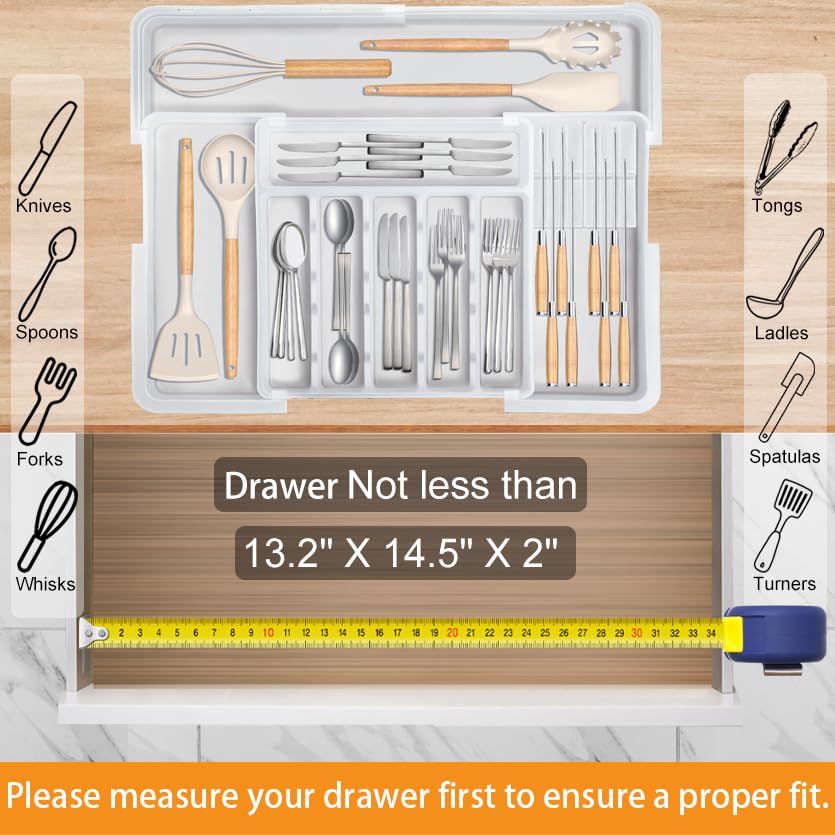 Homecor anti-slip base keeps items in place during drawer use.