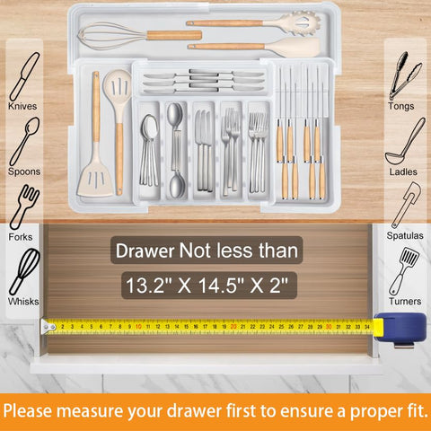 Homecor anti-slip base keeps items in place during drawer use.