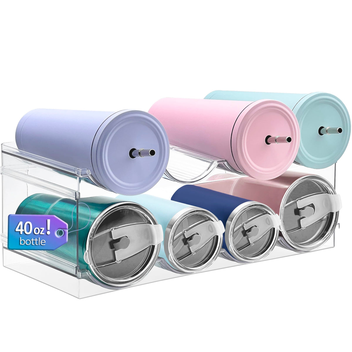 Homecor bottle organizer large-compartment rack keeps bottles tidy and accessible