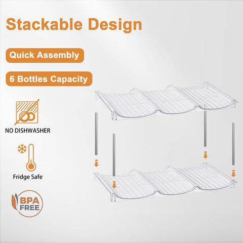 Homecor kitchen cabinet organization display suitable for bottles and tumblers.