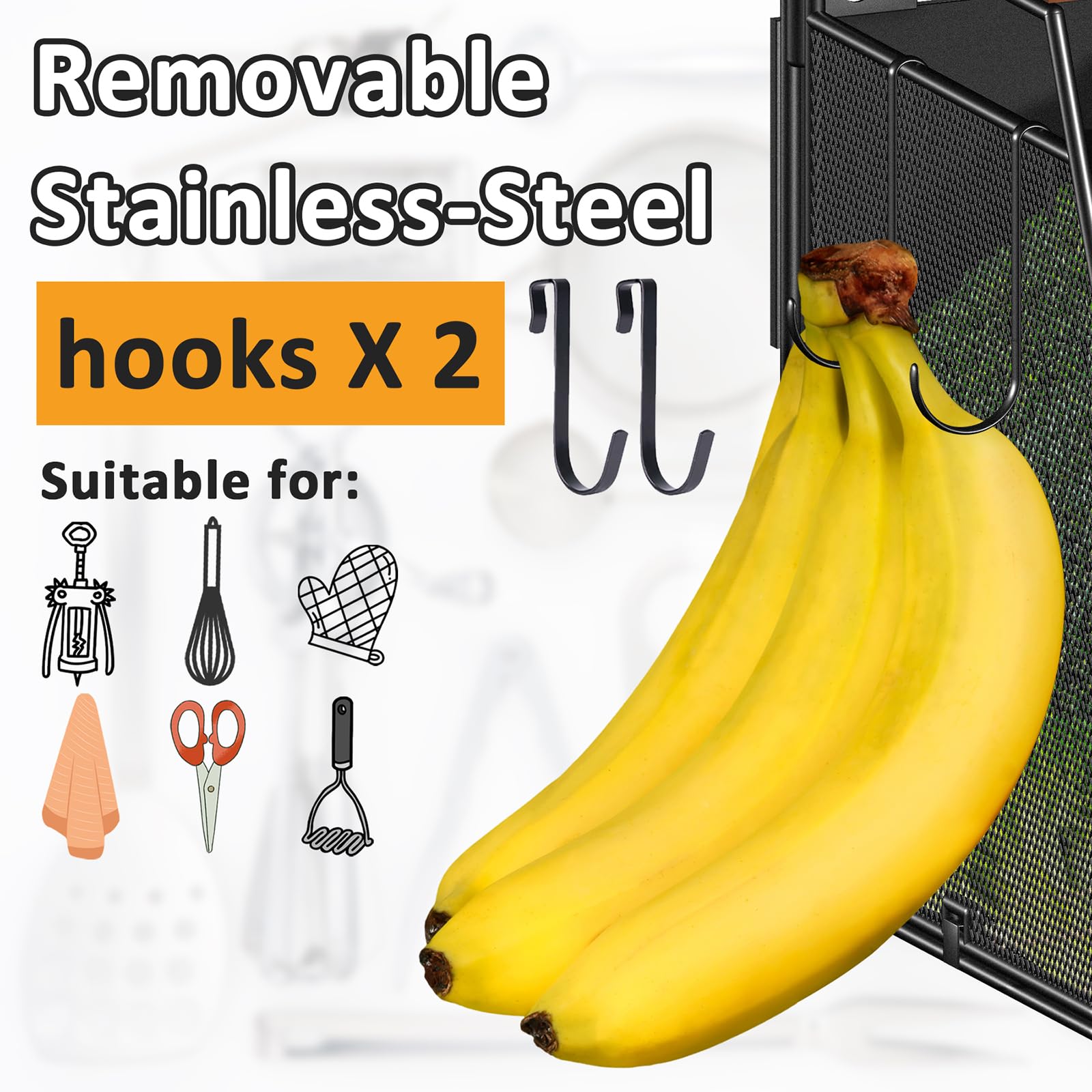 Homecor magnetic shelf in office break room keeps snacks neatly stored.