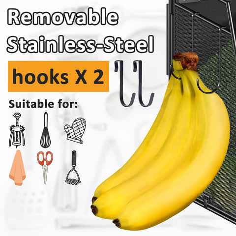 Homecor magnetic shelf in office break room keeps snacks neatly stored.
