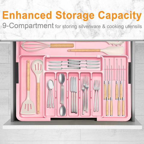 Removable knife slots hold blades safely and accessibly.