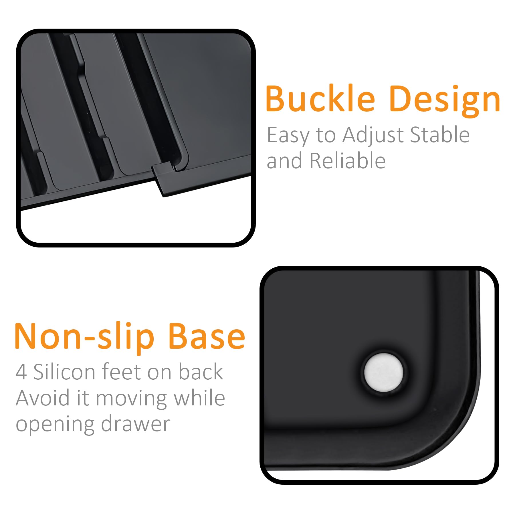 Homecor drawer dividers help separate forks, spoons, tools