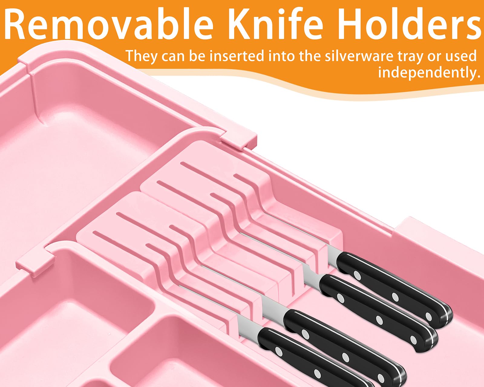 Close-up of anti-slip bases on Homecor organizer keeping items steady.
