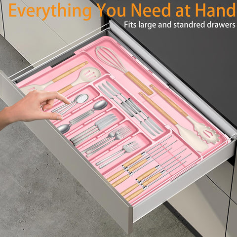 Gift-ready Homecor silverware organizer packaging appeals to home cooks.