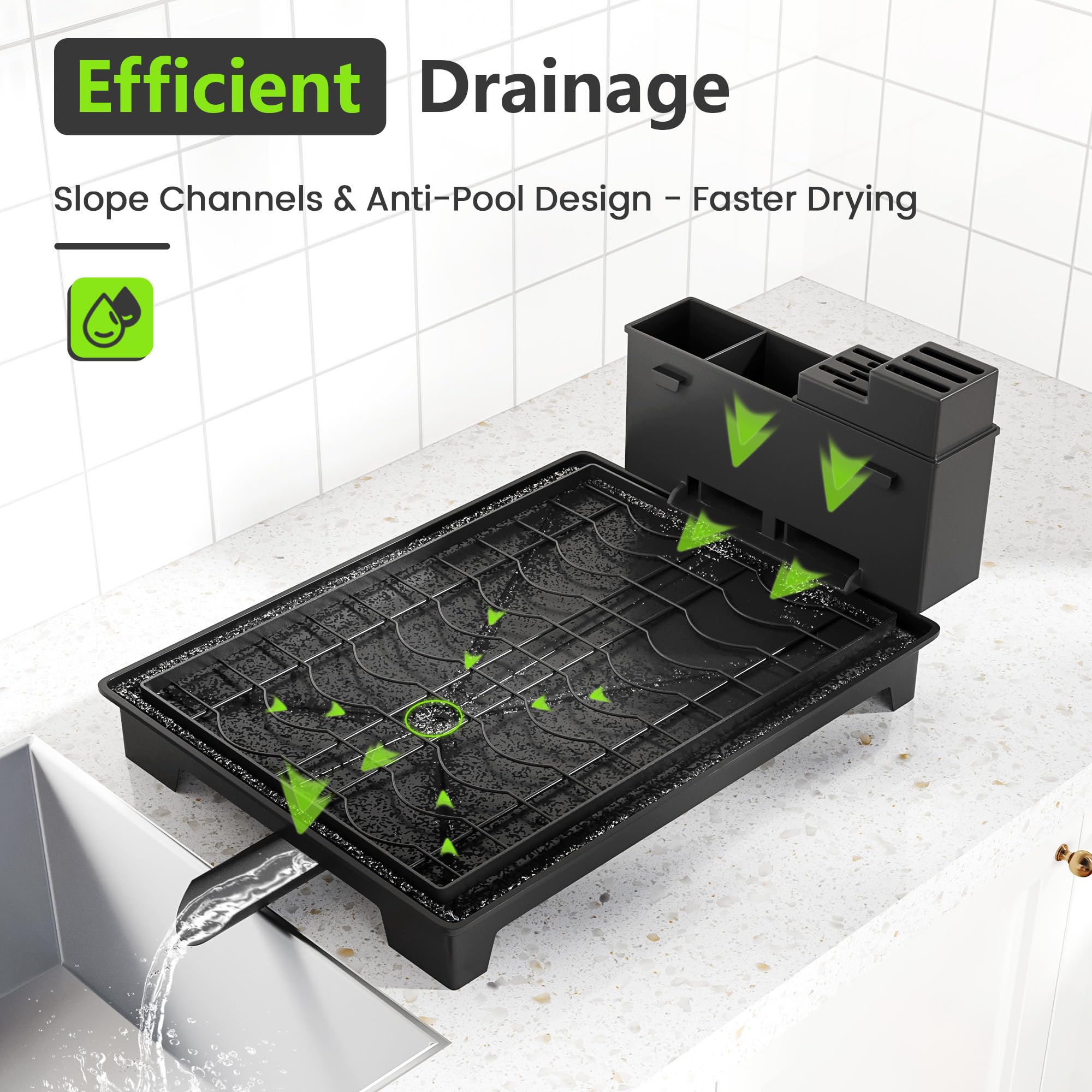 HomeCurated stainless steel rack with rustproof finish resists corrosion during daily use.