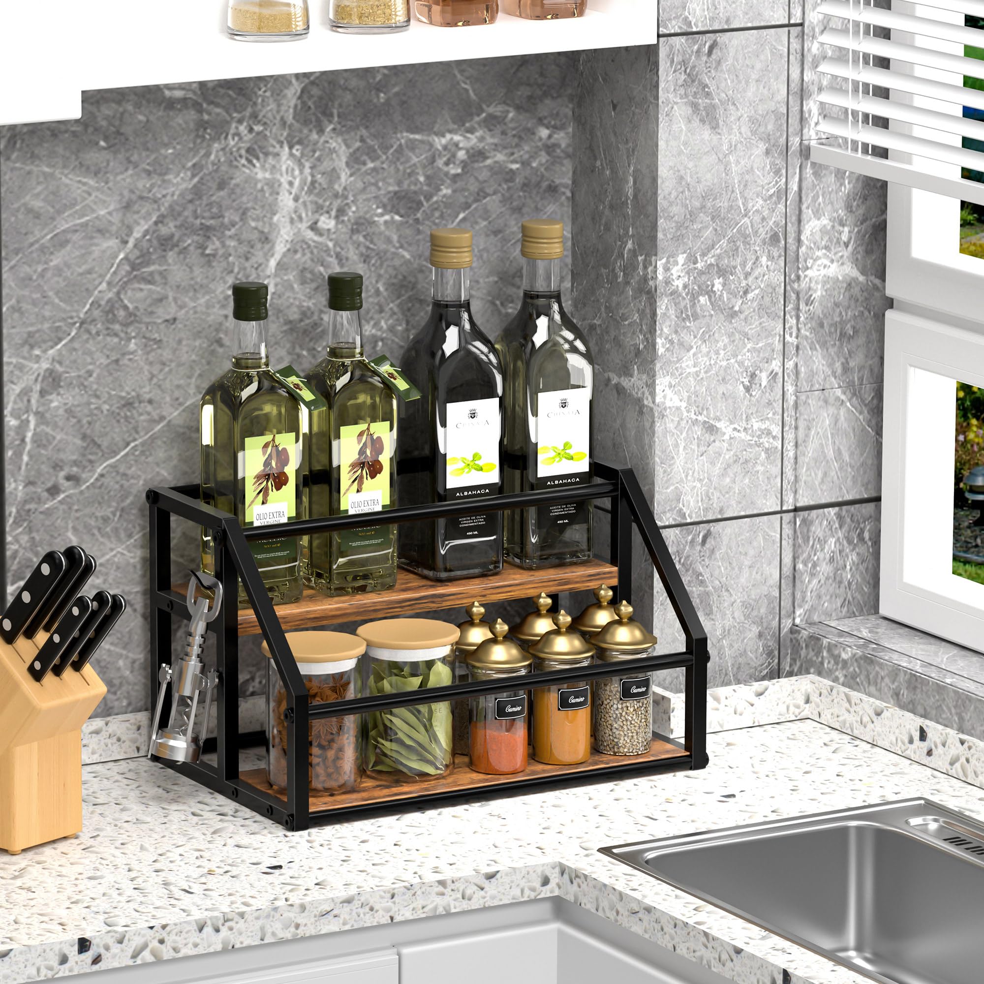 Homedawn dimensions 13-8-d-9-w-8-4-h fits most countertops.