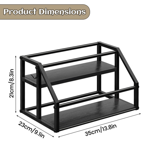 Homedawn space-saving two-tier design clears clutter on countertops