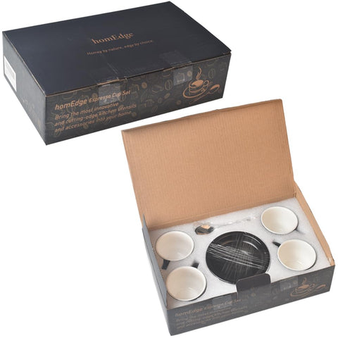 HomEdge complete set displayed on table for refined home coffee service