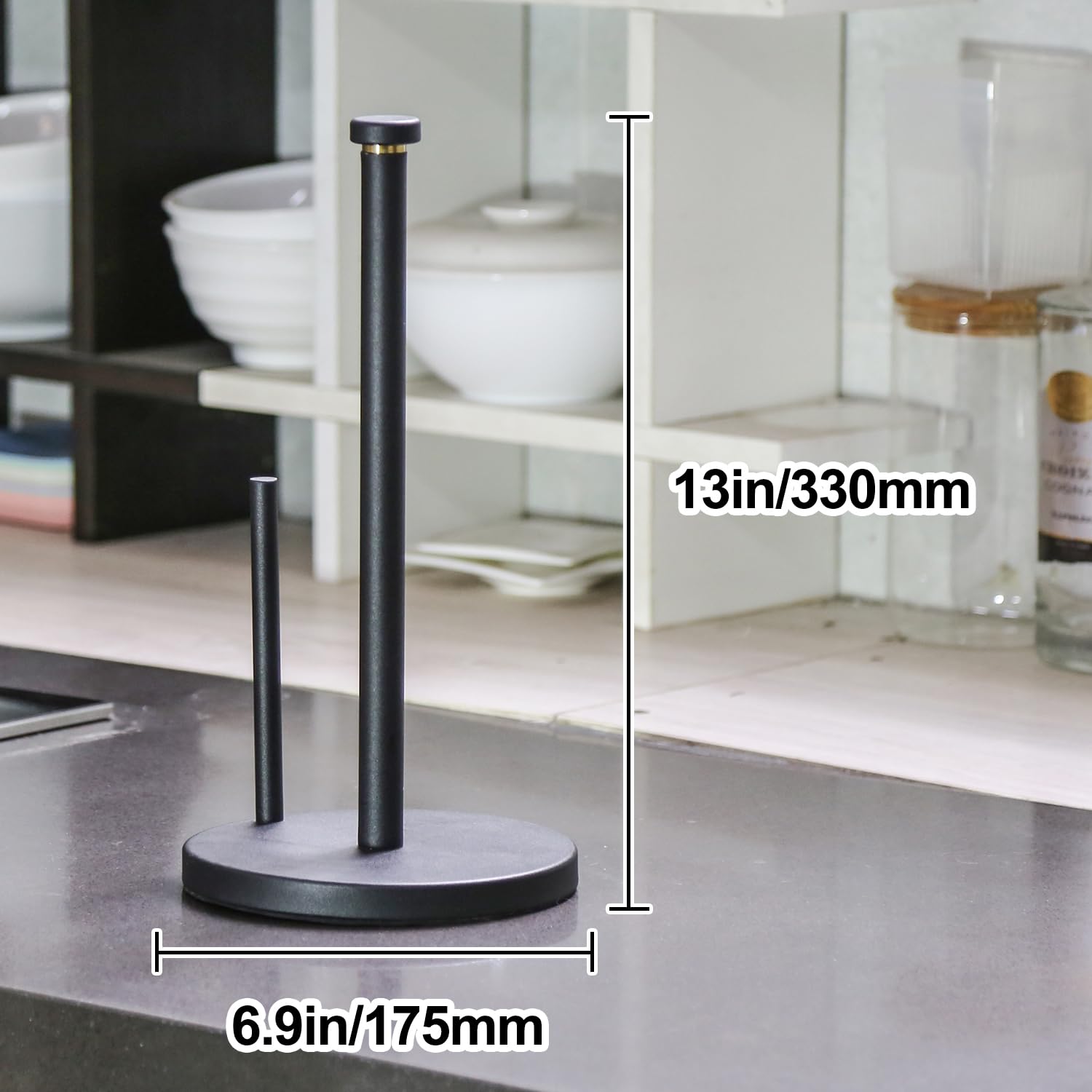 HOMEFELIZ stainless steel paper towel holder suits busy kitchens while resisting rust.