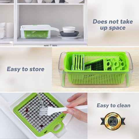 HOMEFINESSE spiral cutter produces uniform cuts for creative salads