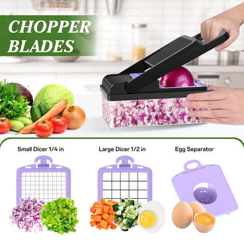 HomeHacks 12 in 1 chopper compact design for quick dicing
