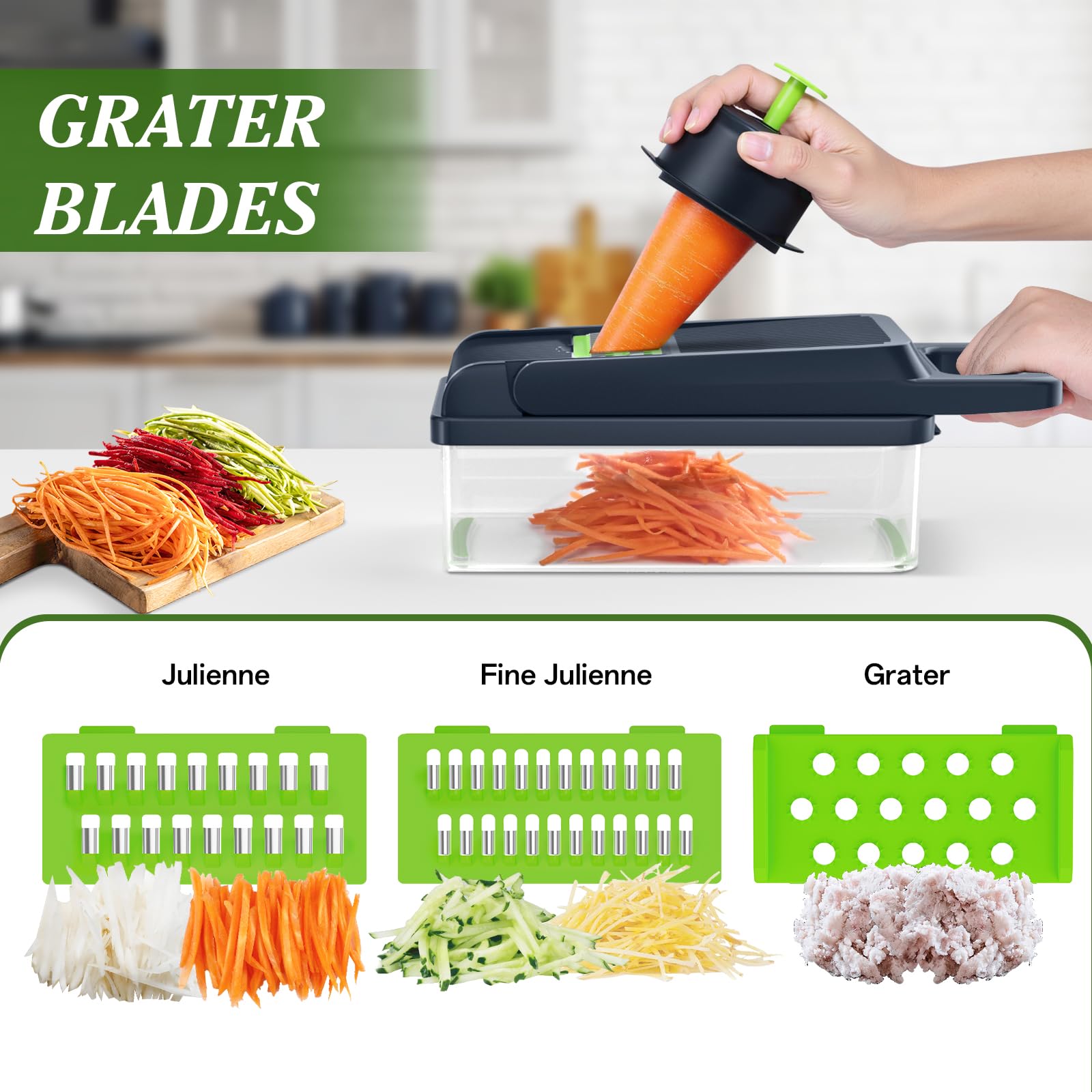 HomeHacks Vegetable Chopper lid with handle shown for easy, controlled pressing.